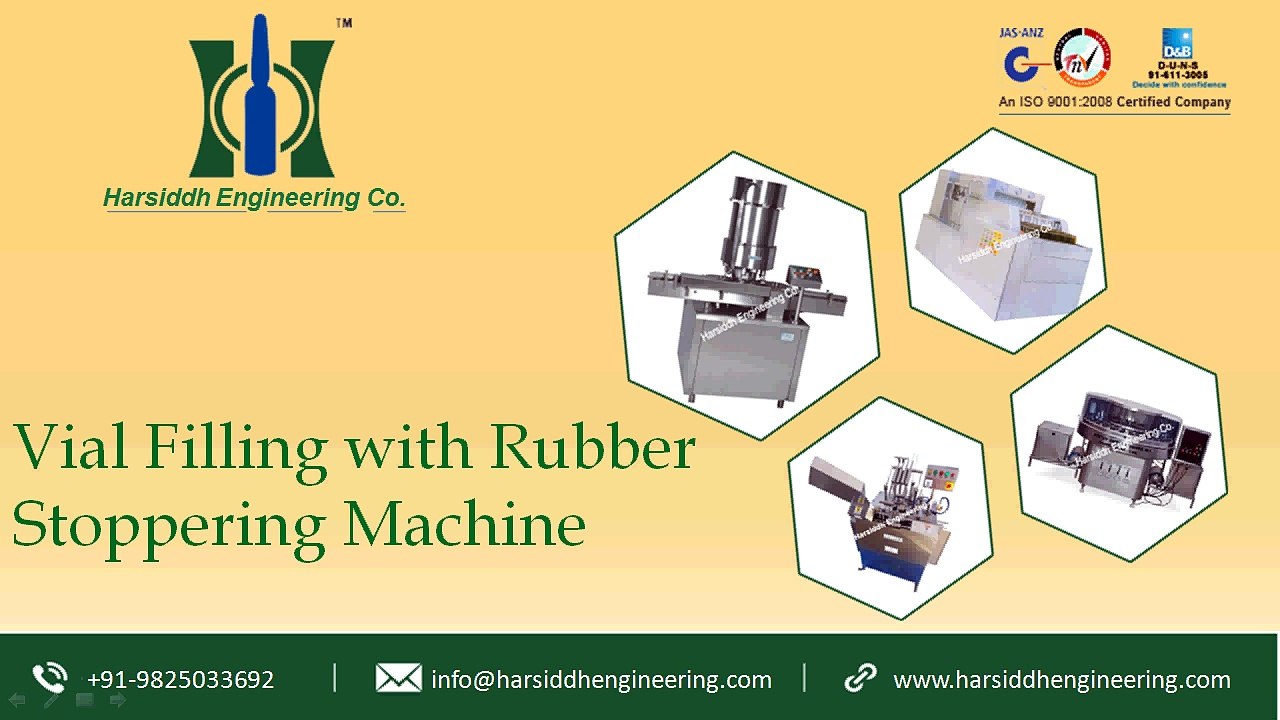 Vial Filling with Rubber Stoppering Machine Manufacturer & Exporter