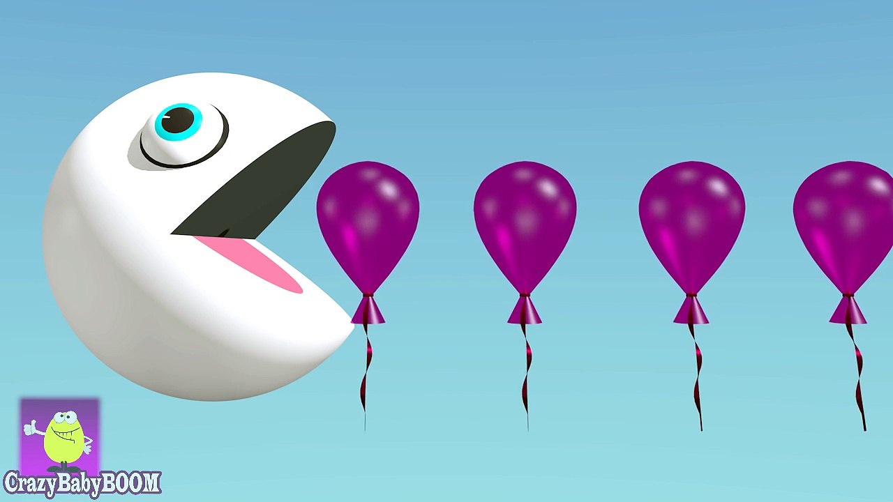 Learn Colors for Kids and Toddlers with Balloon Pacman