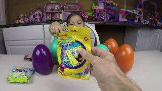 SURPRISE EGGS MATCHING CHALLENGE GAME Surprise Toys SpongeBob Minions   Learn Colors   Kid-Friendly