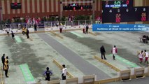 Huitièmes de finale, tir rapide en double U23, Japon et Maroc, Sport Boules, Mondial Jeunes, Monaco 2016