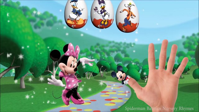 Mickey Mouse Clubhouse, Minnie, Donald Duck, Daisy Duck - Finger Family Song & Surprise Eggs Cartoon