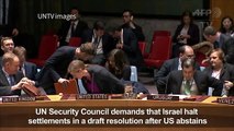 UN demands end to Israeli settlements after US abstains