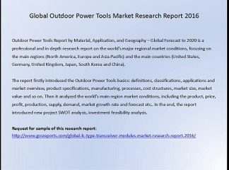 Global Outdoor Power Tools Market Research Report 2016