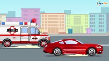 Emergency Cars Cartoon - The Police Car and The Ambulance - Race! Kids Cartoons Episode 63