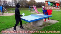 Batman vs Superman Spiderman vs Darth Vader Real Life Crazy Ping Pong Ball Pit New Superhero Movie