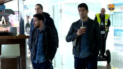 FC Barcelona arrive in Bilbao ahead of Copa del Rey clash