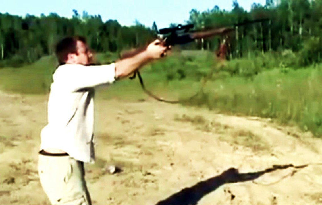 Idiot Demonstrates How NOT To Shoot A Rifle