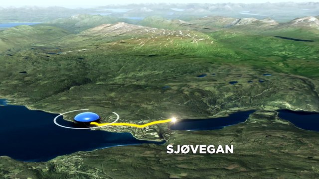 Stage 2 in 3D - Sjøvegan to Bardufoss - Arctic Race of Norway 2017