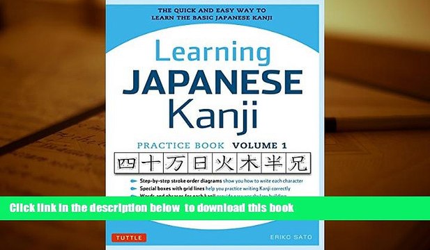 FREE [DOWNLOAD] Learning Japanese Kanji Practice Book Volume 1: (JLPT Level N5) The Quick and Easy