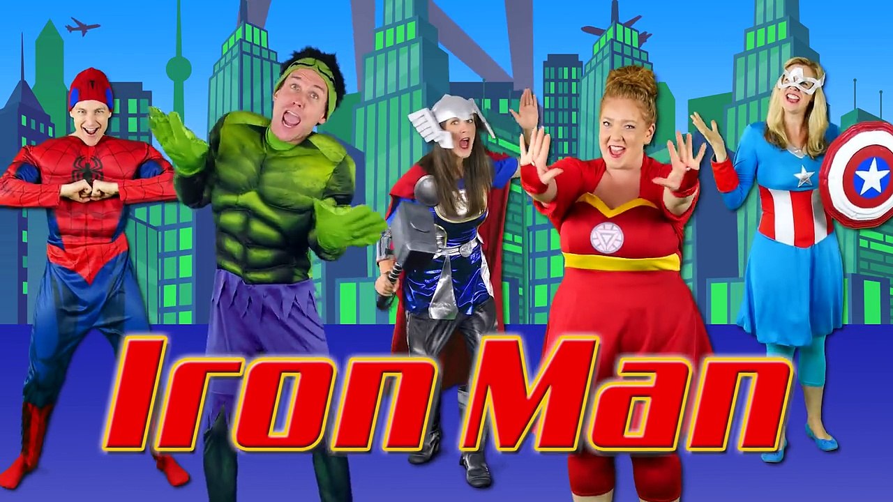 Superheroes Finger Family Song - Superman, Batman, Spiderman, Hulk & more!