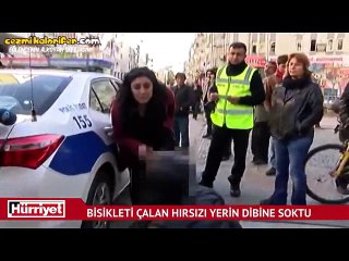 Bisikletini Çalan Hırsızı İtin Götüne Sokan Kadın