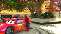 Funny Lightning McQueen and Spiderman Cars KIDS Cartoon! Best Friends race   Nursery Rhymes songs