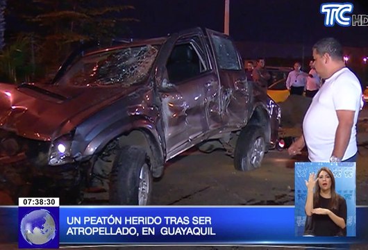 Un peatón herido tras ser atropellado en Guayaquil