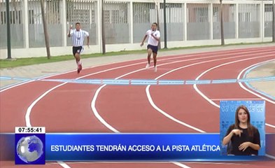 Inauguran pista atlética sintética en Colegio Vicente Rocafuerte