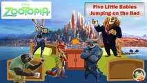 Zootopia - Five Little Babies Jumping on the Bed (Kids Song)