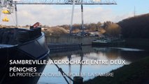 Sambreville: accrochage entre deux péniches