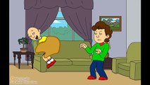 Caillou poops on his dad and gets grounded
