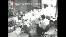 AGK's dad destroys his laptop at work