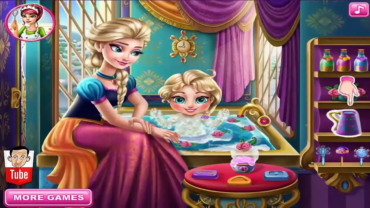 ᴴᴰ ღ Frozen Princess Elsa & Tangled Princess Rapunzel Baby Wash Games Compilation ღ (ST)