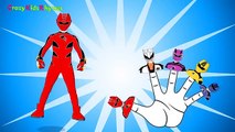 Finger Family (Power Rangers Family) Nursery Rhyme - Kids Animation Rhymes Songs - Daddy Finger Song