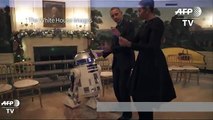Obamas dance with Stormtroopers and R2-D2