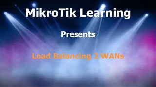 Load balancing 2 WANs in MikroTik - YouTube