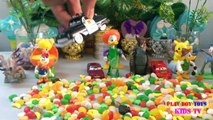 SURPRISE CANDY, Donald Duck, Disney Cars Lightning McQueen, Jurassic World | Kids Fun Toys Videos