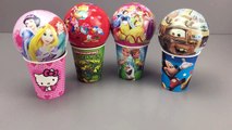 Surprise Toys cups Doc Mcstuffins Mickey Mouse Spongebob Squarepants Animals