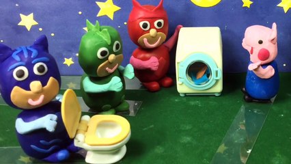 Peppa Pig Poo in Pants With PJ Masks Episode in Play-Doh Stop-Motion