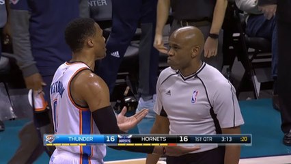 WATCH: Russell Westbrook HITS Ref in the Head with Ball - Accident or Intentional?