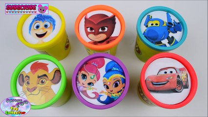 Learn Colors PJ Masks Disney Cars Shimmer & Shine Inside Out Surprise Egg and Toy Collector SETC
