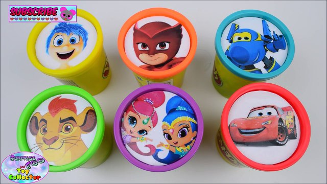 Learn Colors PJ Masks Disney Cars Shimmer & Shine Inside Out Surprise Egg and Toy Collector SETC