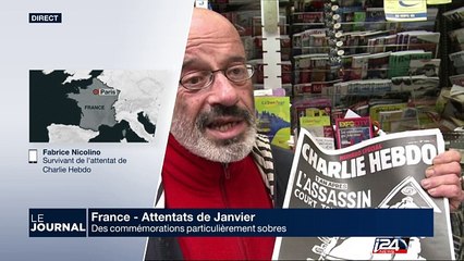 Скачать видео: Commémorations sobres des attentats de Charlie Hebdo et de l'Hyper Cacher