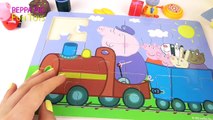 Peppa Pig English Episodes - New Compilation with Fun Wooden Puzzles Video - Peppa Pig Toys Video