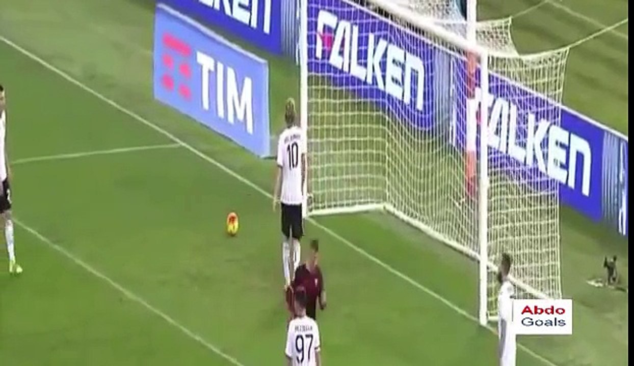 هدف محمد صلاح الرائع من علي خط المرمي - روما وباليرمو 5-0 [21-2-2016] تعليق علي محمد علي
