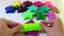 Play and Learn Colours with Play Doh Stars Smiley Face Fun for Kids w Play doh Cookies Cutters 2016