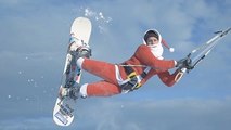 Here Comes Snowkiting Santa Claus