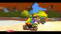 HULK COLORS & COLORS SPIDERMAN & COLORS MOTORBIKE Nursery Rhymes Songs for Children