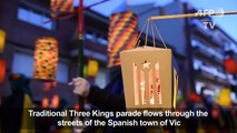 Spain: Three Kings parade flows through streets of Vic