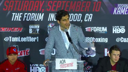 EVP of HBO Sports Peter Nelson takes the podium