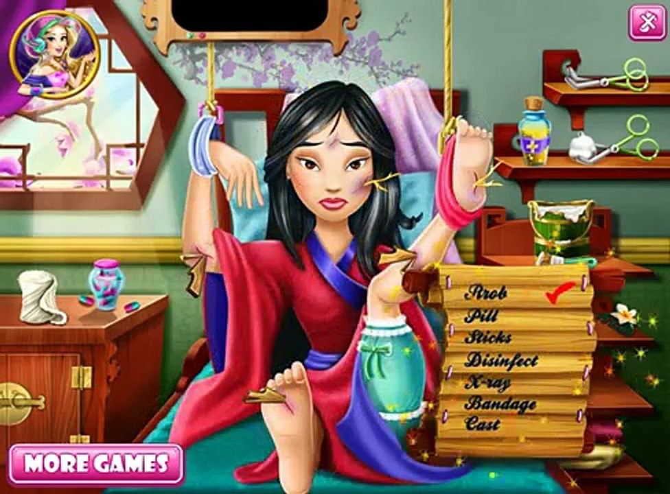 DISNEY PRINCESA MULAN EN EL HOSPITAL DISNEY PRINCESS MULAN HOSPITAL RECOVERY