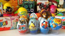 Киндер Сюрпризы.Unboxing Kinder Surprise eggs Трансформеры,Angry Birds,Маша и Медведь,Дисней Тачки
