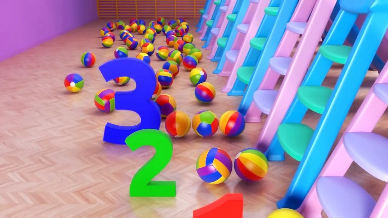 Binkie TV - Funny Educational For Kids Learn Colors Playground Slide Bowling Ball Lollipop Toy 3D