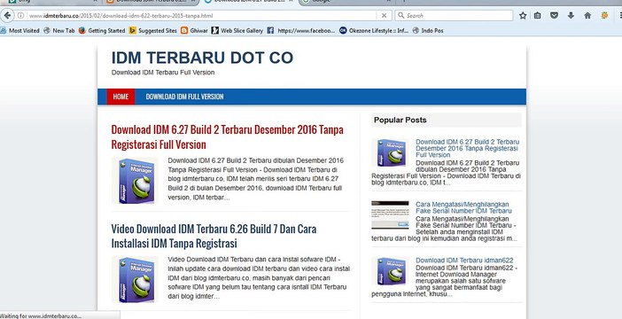 cara download internet download manager IDM 6 27 Build 2 tanpa registrasi
