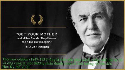Câu nói kinh điển của Thomas edison về Sáng tạo và thành công