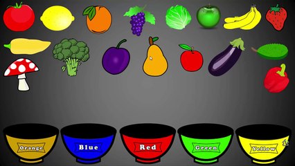Fruits and Vegetables Colors, Color Sorting For Kids, Educational Video Kindergarten Preschool Game