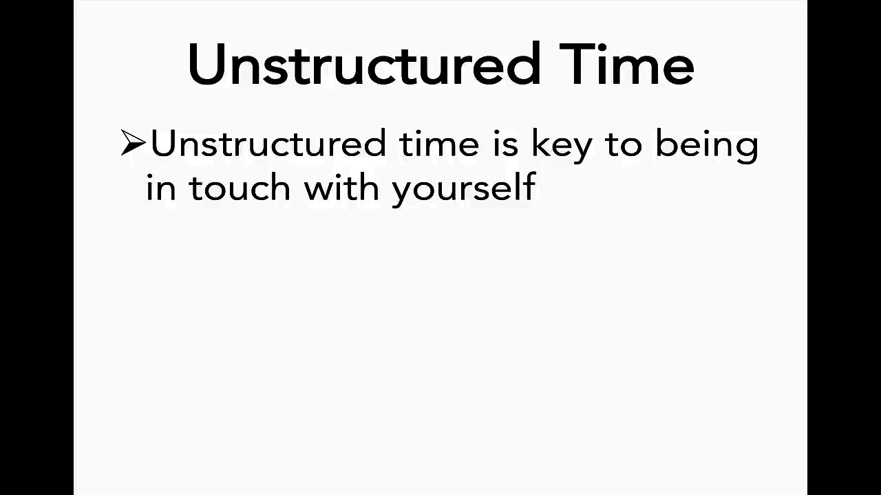 12 Unstructured Time