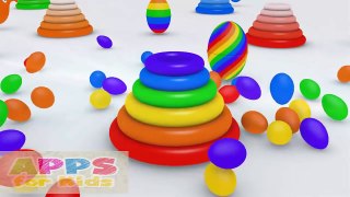 Learn Colours 3D Rainbow Eggs for Kids- Learning Color Rainbow Surprise Eggs Toddlers Children