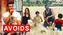 HRITHIK ROSHAN AVOIDS Speaking About Dubai Holiday With Sussanne Khan  Mon Amour Song Launch Event