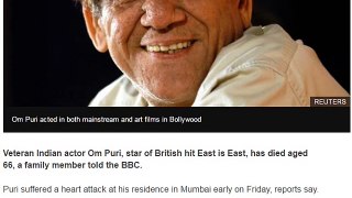 Om Puri Dies at aged 66 of Heart Attack; PM Modi, Bollywood Condole his Death